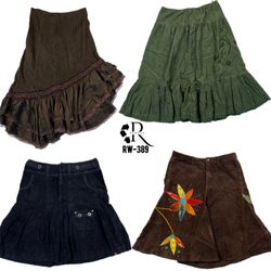 Y2K Unique Corduroy Midi Skirts (RW-389)