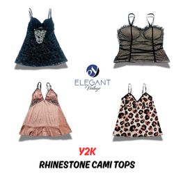 Top de tirantes con strass Y2K - 10 piezas - EV044..