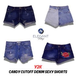 Y2K Candy Cuttoff Denim Sexy Shorts - 14 piezas - ..