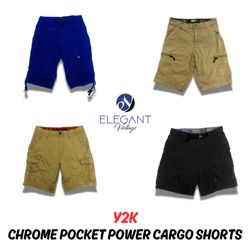 Y2K Chrome Pocket Power Cargo Shorts - 12 pieces -..