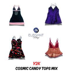 Y2K Cosmic Candy Tops Mix - 10 pieces - EV0472
