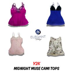 Y2K Midnight Muse Cami Tops - 12 Stück - EV0487