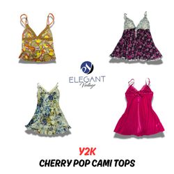 Y2K Cherry Pop Cami Tops - 12 pieces - EV0498
