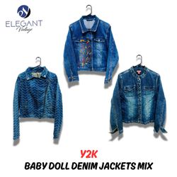 Y2K Baby Doll Denim Jackets - 15 pieces - EV0499