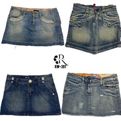 Y2K Britney Era Denim Mini Skirts (RW-397)