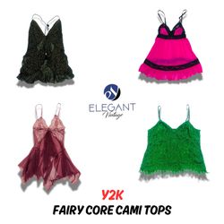Y2K Fairy Core Cami-Tops - 12 Stück - EV0520