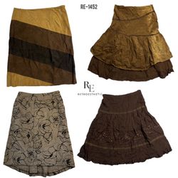 Y2K Earthy Tone Mix Skirts (RE-1452)