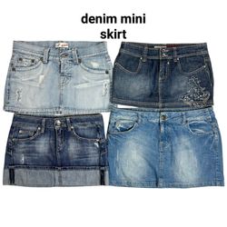 Y2K Denim Mini Skirt