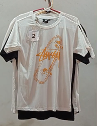 T-shirts imprimés unisexe Stussy style retravaillé..