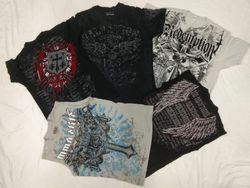 CR4492 ヴィンテージ メンズ プリント スカル Tシャツ