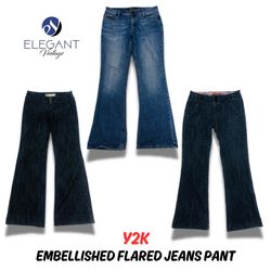 Jeans a campana adornati Y2K - 10 pezzi - EV0550