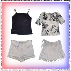 Monochrome Y2K Fairy Tops and Skirts Mix (SS-1049)