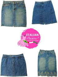 Saia Midi Y2K em Denim