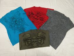 CR4501 Vintage Herren T-Shirts mit Totenkopf-Print..