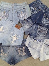 Shorts taille haute Y2K pour femmes recyclés - 16 ..