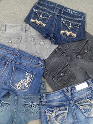 HD1031 Pantalons courts Y2K pour femmes recyclés -..