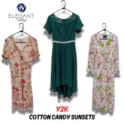 Vestidos Maxi de Algodón de Y2K con Atardeceres de..