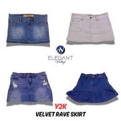 Faldas de terciopelo Y2K Rave - 10 piezas - EV0566