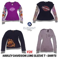 Camisetas de manga larga Y2K Harley Davidson - 09 ..