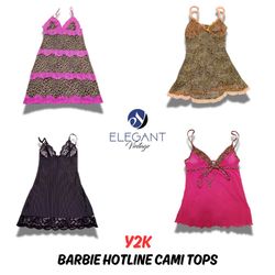 Y2K Barbie Hotline Cami Tops - 10 PCS - EV0574