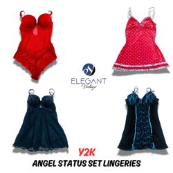 Conjunto de Lingerie Y2K Angel Status - 10 peças -..