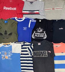 「ブランド入りラウンドネックTシャツミックス - 15枚」