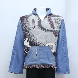 CR257 Reworked Style Hoodie Made with Tapestry & D..