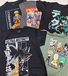 ZH0352 Japanese Anime Printed T-shirts - 12 Pcs