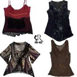 Y2K Earthy Tone Mix Tops (RW-402)
