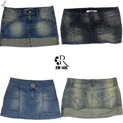 Y2K Britney Era Denim Mini Skirts (RW-406)