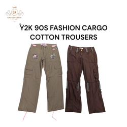 Y2K 90s Fashion Cargo Cotton Trousers