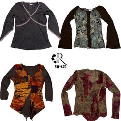 Y2K Einzigartige Grunge Mesh Tops (RW-42..