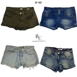 Y2K Britney Era Denim Micro Mini Shorts (RE-1467)