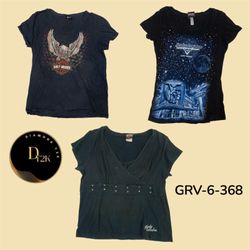 T-shirt Noir Vintage Harley Davidson – Époque Y2K ..