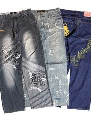 Hip hop branded jeans