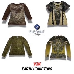 Y2k Earthy Tone Tops -EV0013