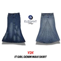 Jupe maxi en denim Y2K It Girl - EV0019