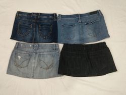 IQ0276 Y2K Retro Mini-Denimröcke