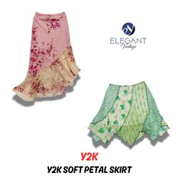 Y2k Soft Patel Skirt  - EV0610