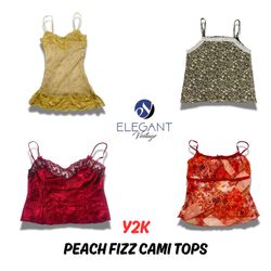 Y2k Peach Fizz Cami Tops  - EV0611