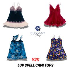Y2k Luv Spell Cami Tops  EV0612
