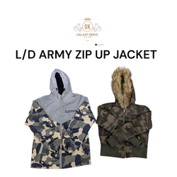 Chaqueta de estampado militar y selva L/D