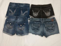 IQ0280 Y2K Throwback Stil Mikro Mini-Shorts