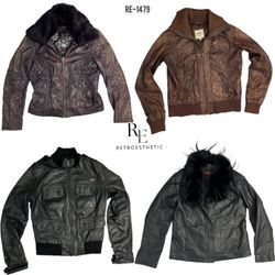 Veste en cuir Y2K IT Girl (RE-1479)