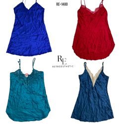 Y2K Soft Girl Era Silk Slips (RE-1480)