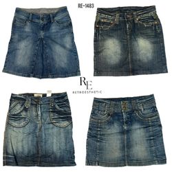 Y2K Britney Era Denim Midi Skirts (RE-1483)