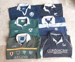 Lot de 12 maillots de rugby vintage de c..
