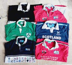 Mélange de maillots de rugby de club vintage lot d..