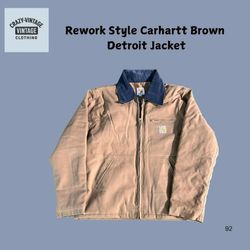 Rework Style Carhartt Brown Detorit Jacket