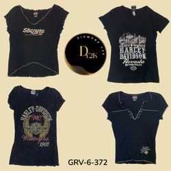 Black Harley-Davidson T-Shirt – Classic Biker Grap..